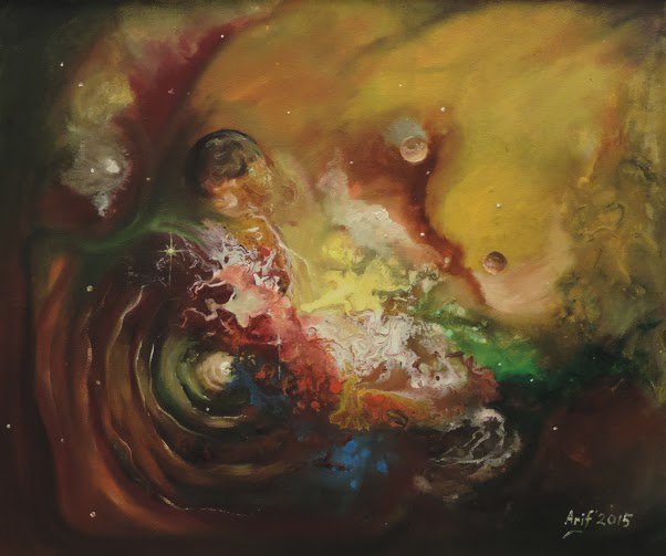 aava3dfx's tweet photo. Arif Ahmed's Scientific Painting.
wormhole-1.
Size 45 X 30 inch, Acrylic on canvas. https://t.co/gaPrS7Uy4C