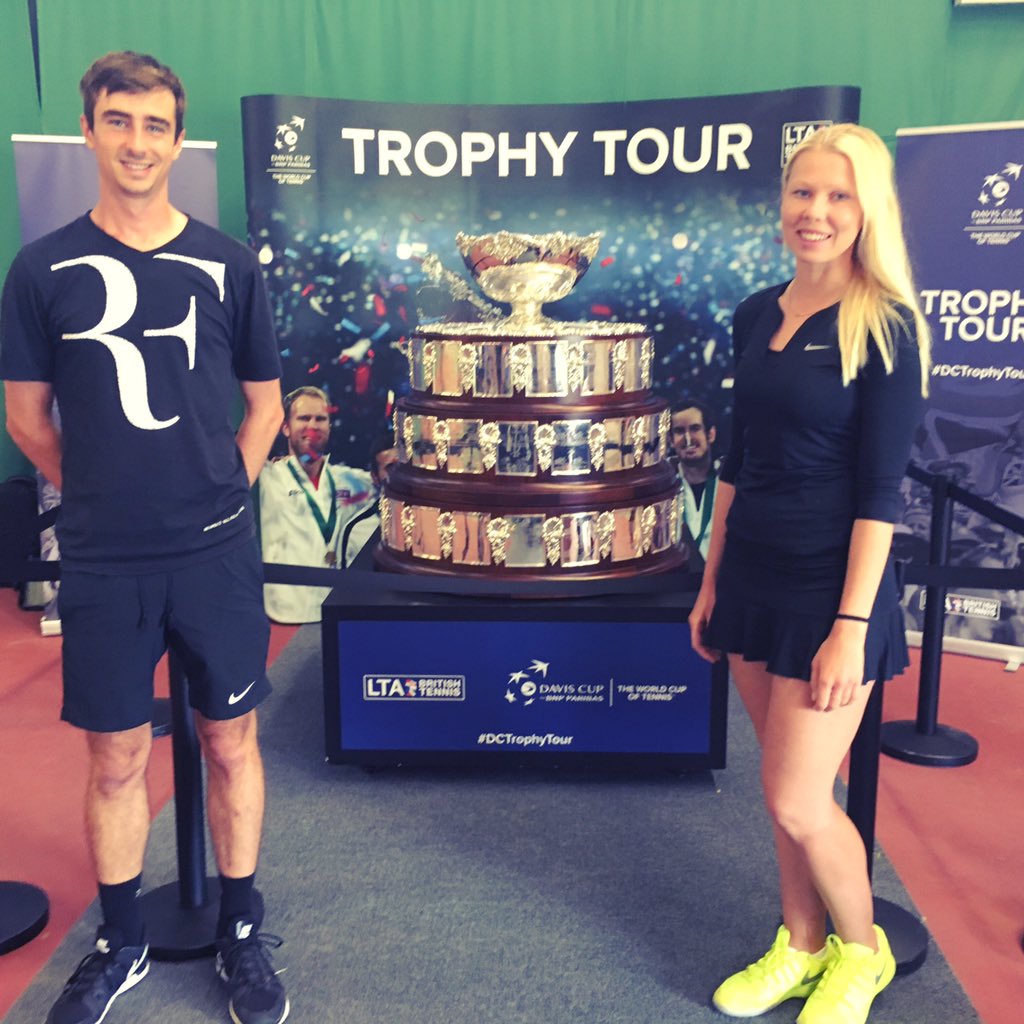 teeleannus's tweet photo. Davis Cup trophy tour. Exhibition players. https://t.co/rchVRYmV2s
