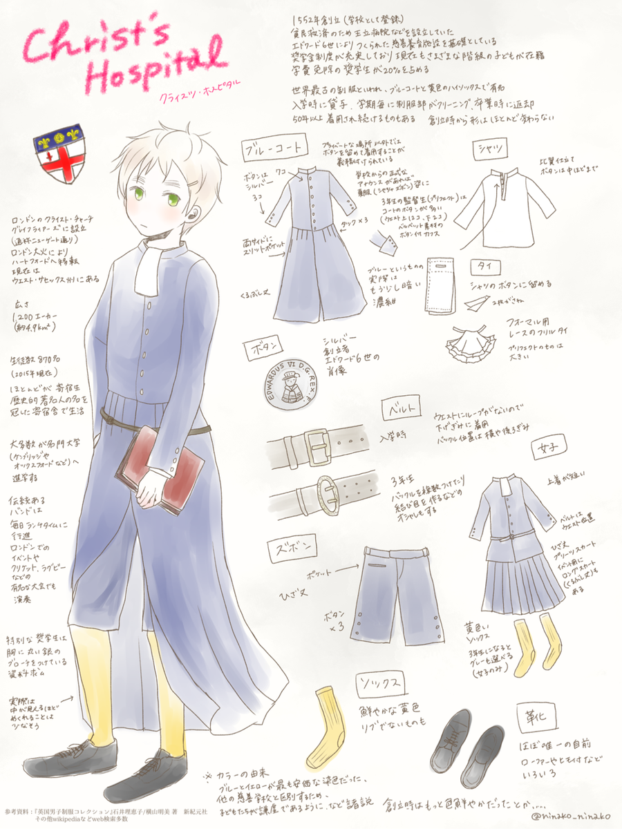 になこ 竹林でいぎちゃんが制服を着てたクライスツ ホスピタルについて自分用にメモを作ってたものをまとめてみました 文字小さくて汚いですがよろしければお役立てください もし誤りがあればご指摘いただけると幸いです T Co Pshdvsbs7m
