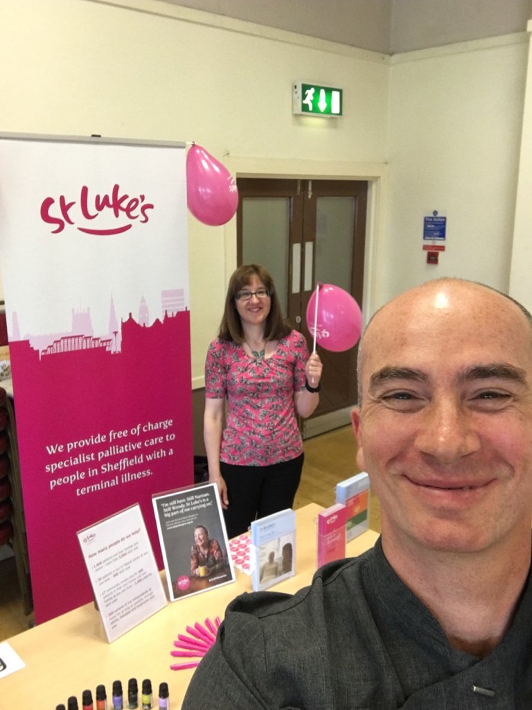 Ready to go! At Hillsborough Arena for <a href="/StLukes_Sheff/">St Luke's Hospice Sheffield</a> ready to talk with Carers for #carersweek