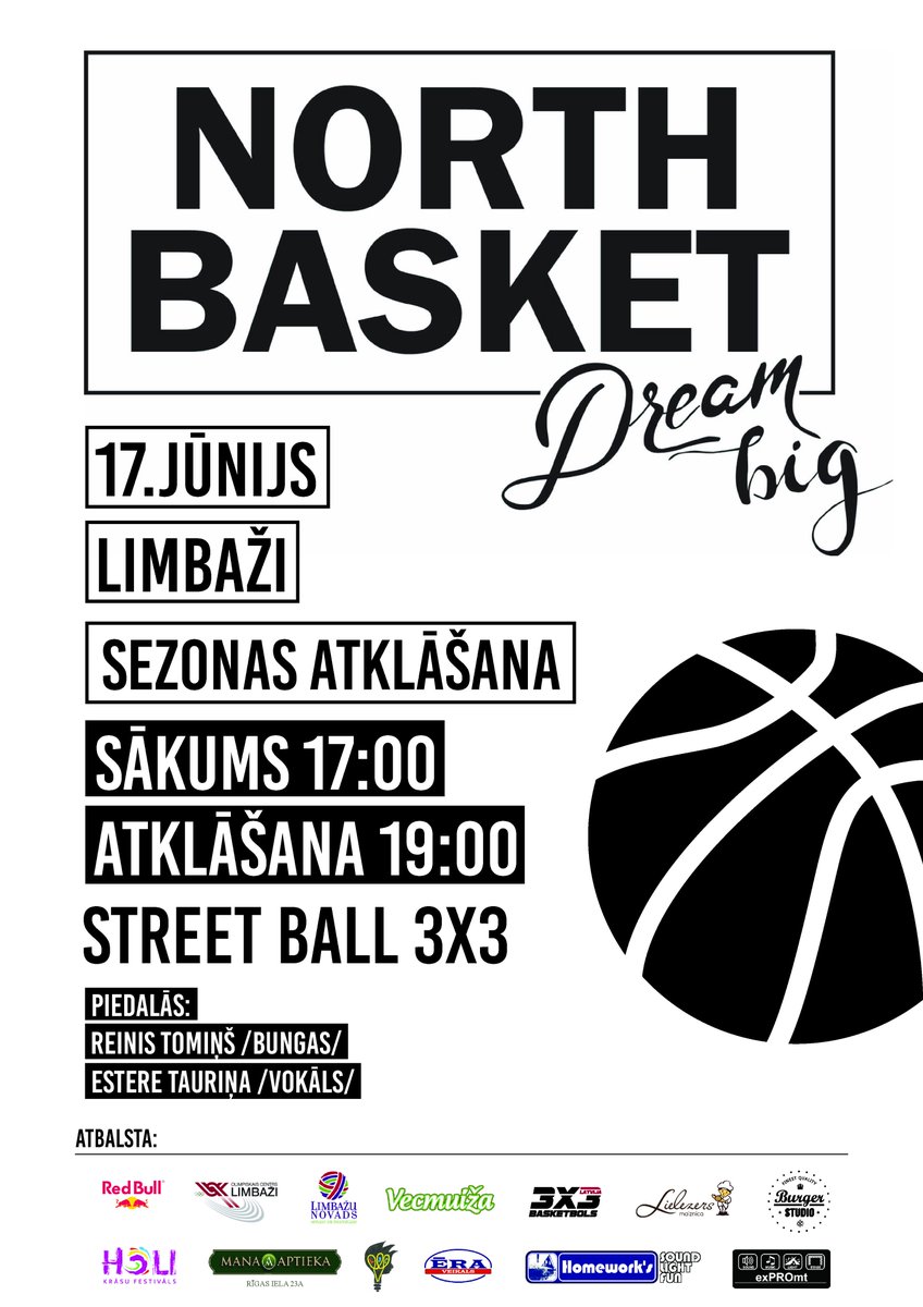 Jau nākošnedēļ svilināsim asfaltu, jo sākas jaunā NORTH BASKET SEZONA!

Vairāk info: facebook.com/gglimbaziteam/…