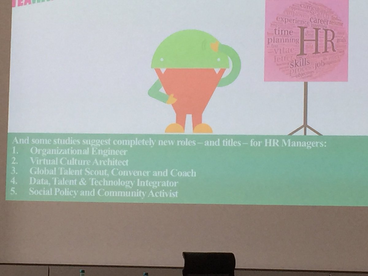 RockPaperSisser's tweet photo. Nice new titles for HR professionals in the digital era, by #yeaHR at #esmtAF https://t.co/9MkavlJjPN
