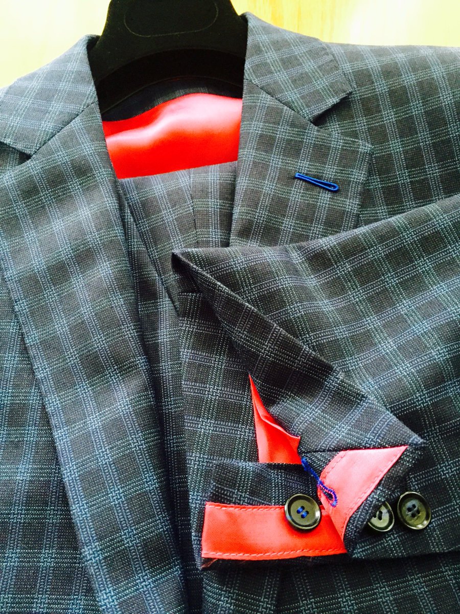 WY1876's tweet photo. Loving this for #summersuiting... embrace colour in a subtle way with this lightweight check and contrast lining https://t.co/zdatHf9B0m