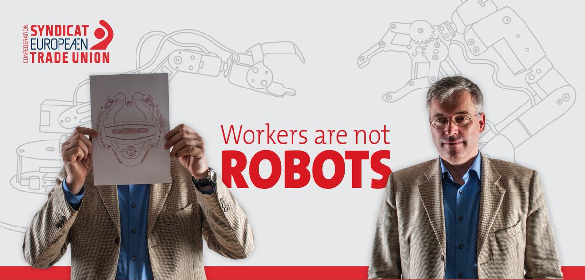 EUROPEAN TRADE UNIONS (@etuc_ces) on Twitter photo Workers are not robots <a href="/etuc_ces/">EUROPEAN TRADE UNIONS</a> resolution #digitalisation etuc.org/press/eu-must-… #etuwow16 <a href="/UNI_Europa/">UNI Europa</a> Workers are not robots <a href="/etuc_ces/">EUROPEAN TRADE UNIONS</a> resolution #digitalisation etuc.org/press/eu-must-… #etuwow16 <a href="/UNI_Europa/">UNI Europa</a>