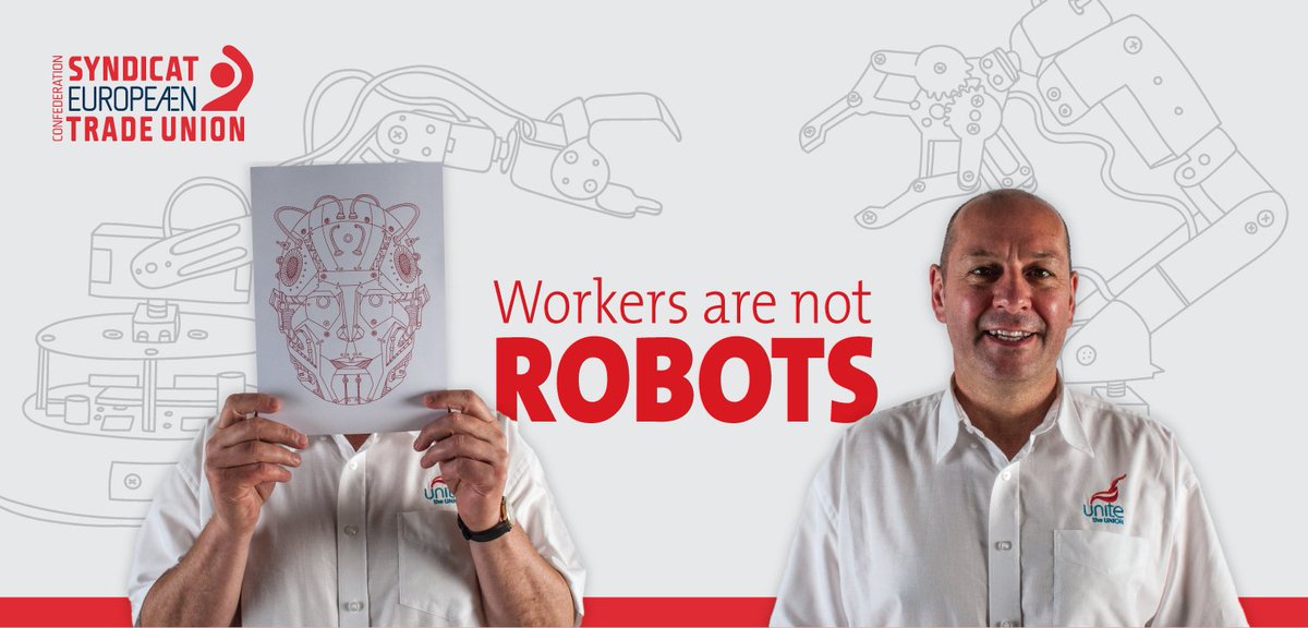 EUROPEAN TRADE UNIONS (@etuc_ces) on Twitter photo Workers are not robots #etuc resolution #digitalisation etuc.org/press/eu-must-… #etuwow16 <a href="/unitetheunion/">Unite the union: join a union</a> <a href="/The_TUC/">Trades Union Congress</a> Workers are not robots #etuc resolution #digitalisation etuc.org/press/eu-must-… #etuwow16 <a href="/unitetheunion/">Unite the union: join a union</a> <a href="/The_TUC/">Trades Union Congress</a>