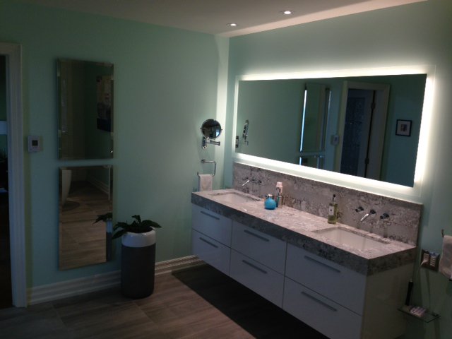 Floating vanities are a great modern choice for both large &amp; small spaces.