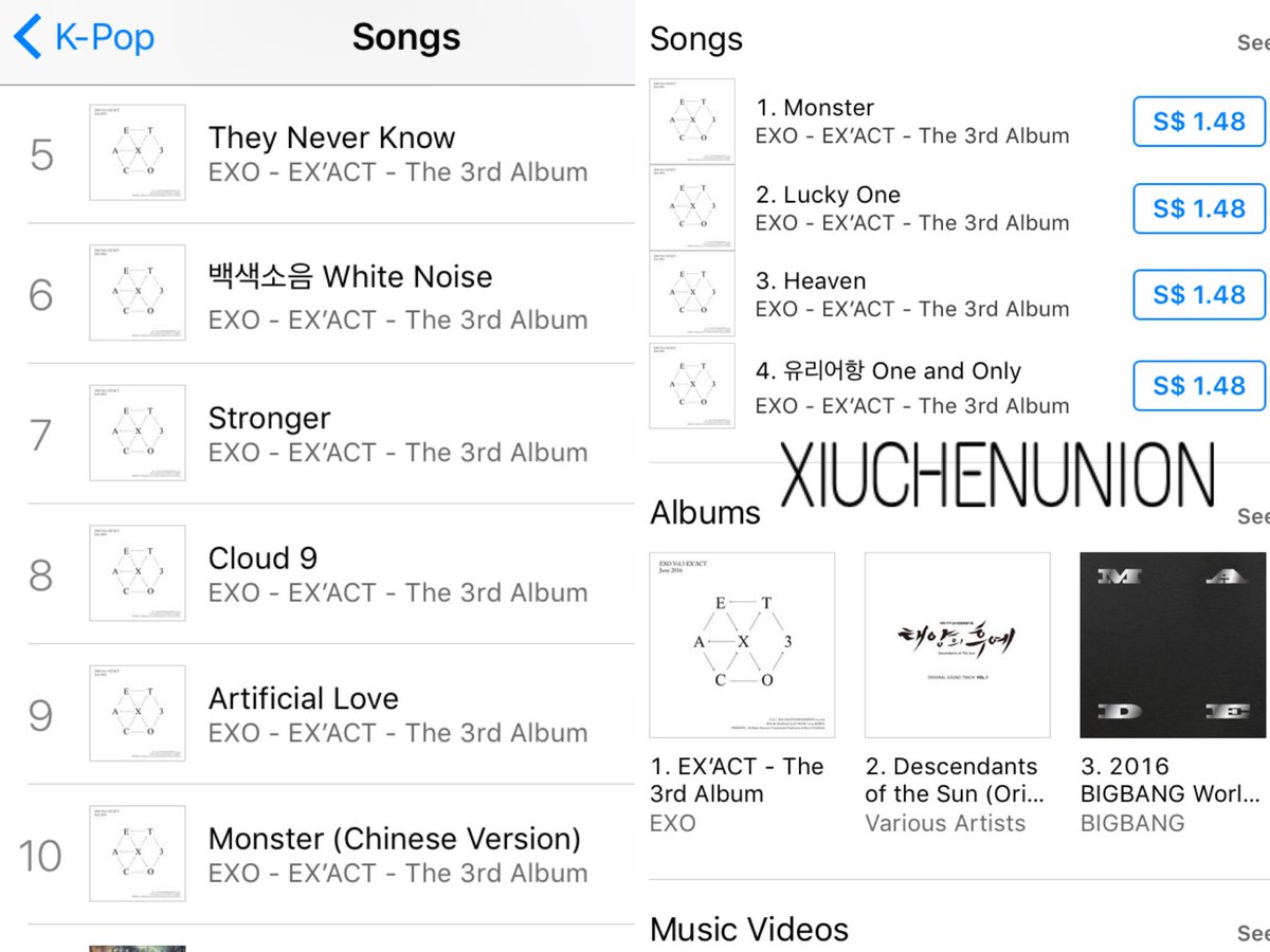 Exo Itunes Chart