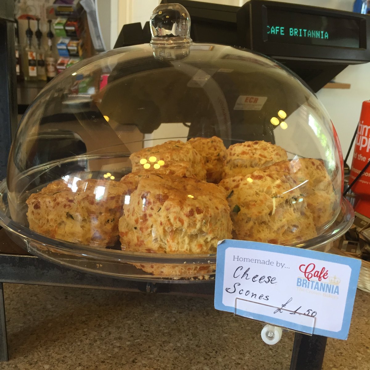 CafeBritannia's tweet image. I knew I shouldn't have ventured downstairs, our cheese scones are looking scrumptious.. it is almost the weekend :)