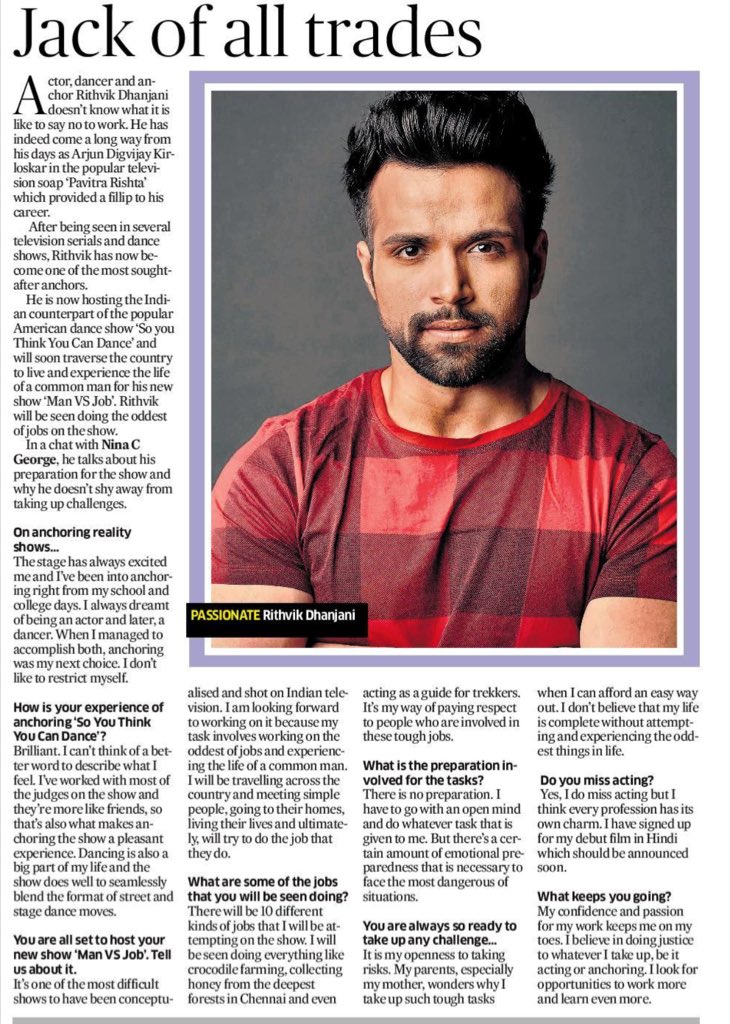 AshVikLand's tweet photo. The jAck of all trades- Rithvik Dhanjani 
Interview by @BrandNBuzz https://t.co/uRVEHk3rcd
