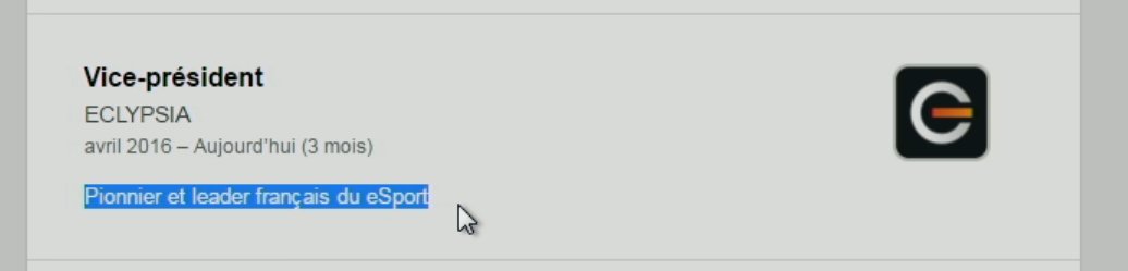 charlesperron_'s tweet image. Le profil Linkedin de @matthieucreux avant / après l'influence de Question pour un Champignon sur @OGaming_TV.