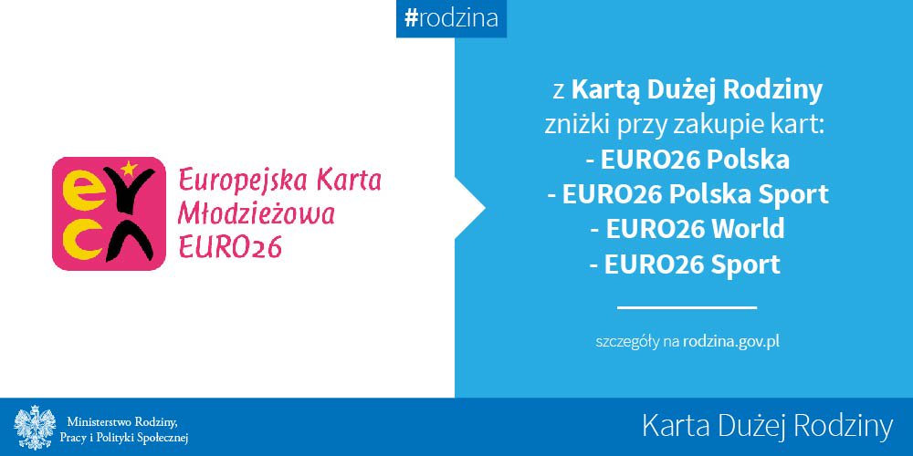 Do programu Karta Dużej Rodziny dołącza dziś także @euro26pl #KDR