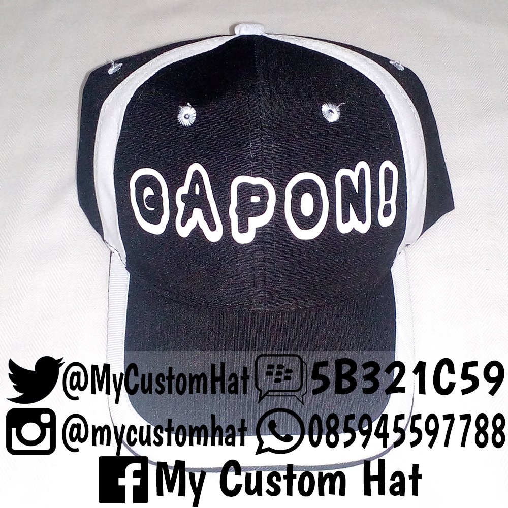 MyCustomHat's tweet image. PALING HITZ! topi custom dengan kata-kata dan design sesukamu, banyak pilihan warna.

PIN: 5B321C59