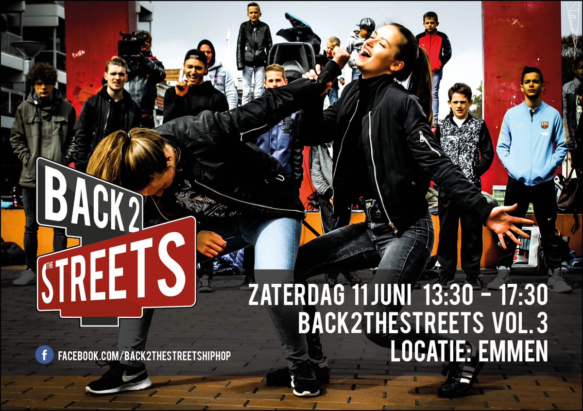 Fresh2Move's tweet photo. Zaterdag 11 juni is het zover! 
#back2thestreets vol 3 in Emmen!
BACK2THESTREETS.nl

#dance #hiphop #bboy https://t.co/1ZsRvnUbVZ