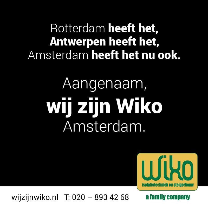Wiko opent per 10 juni 2016 een nieuwe vestiging in Amsterdam.