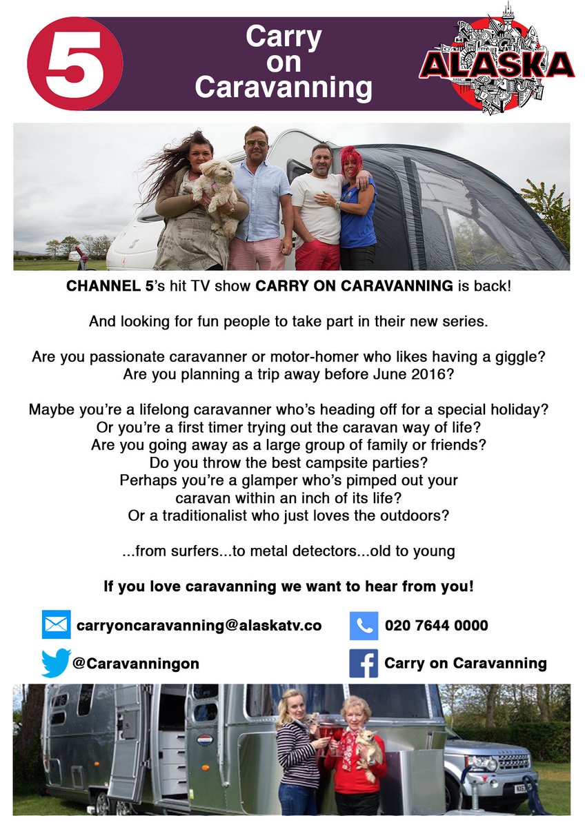 Afternoon campers! Last few caravanners needed with trips in June/July to appear in our new series...Get in touch!