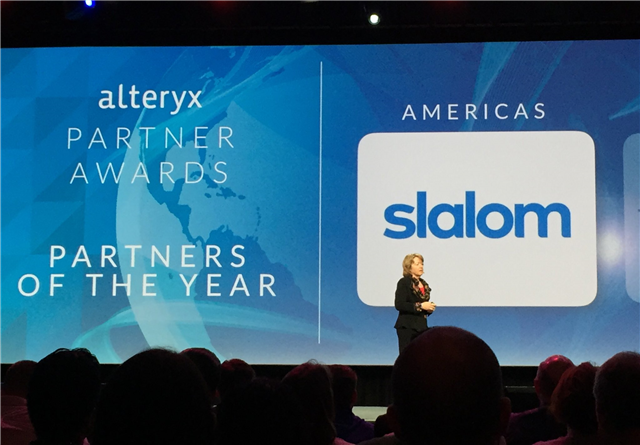 KevinFeit's tweet photo. Breaking: @Alteryx names @Slalom Partner of the Year at #Inspire16! #imwithslalom https://t.co/3KLwVXMDwo