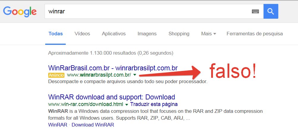 assolini's tweet photo. Tem site falso usando link patrocinado do Google pra disseminar um falso instalador do WinRAR (hat tip @madcatownz) https://t.co/fetuoJcGBi