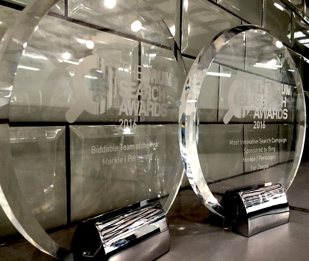 Merkle|Periscopix Wins Two Drum Search Award @TheSearchAwards #DrumSearch goo.gl/r2vaK3