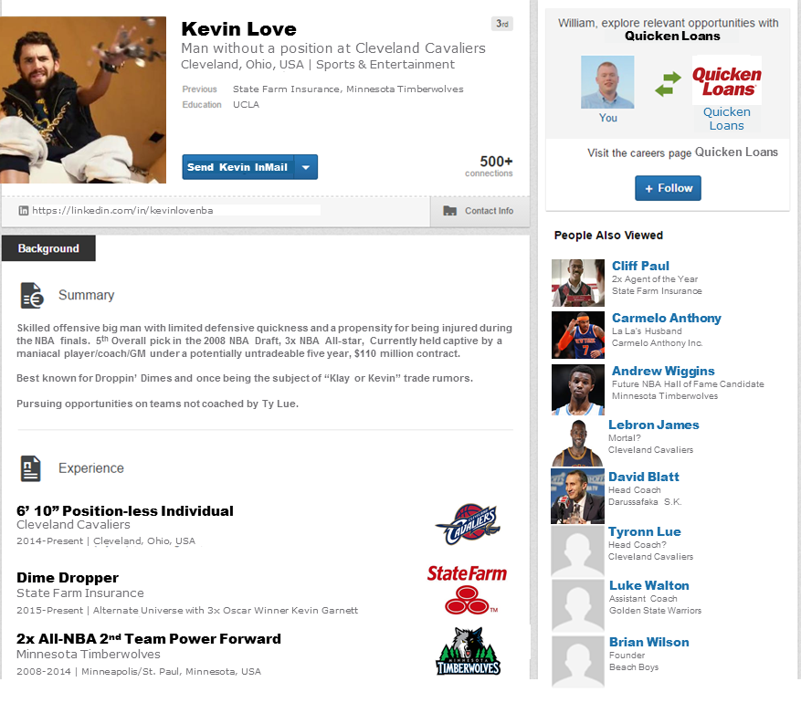 wreid_'s tweet photo. @DaanAhmad @callongreene @grant_michael @ScottGordon5 @Pat_Gordon12 Updating Linkedin #WhatisKevinLovedoingrightnow https://t.co/JJeiRxPBMq