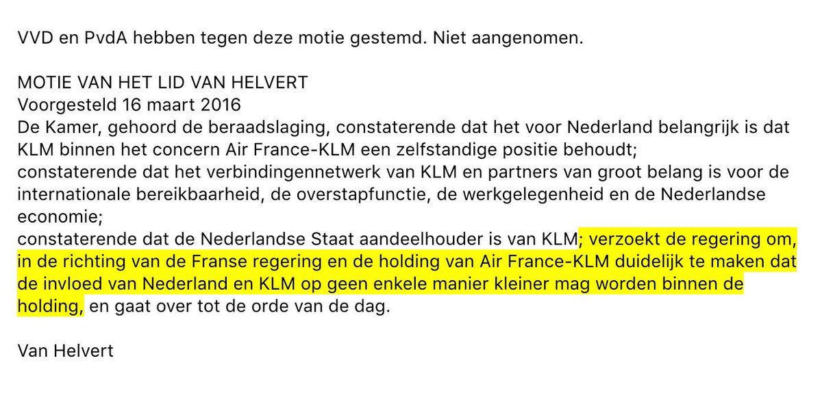 martijnvhelvert's tweet image. Nu wil #Dijs spoedoverleg #KLM #AirFrance. Ik vroeg daar 16-3 al om, maar werd weggestemd.
nu.nl/economie/42752…