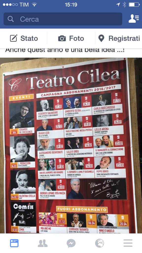 biagioizzo1's tweet image. È&apos; partita la seconda stagione al teatro Cilea di napoli e che Dio ci aiuti.