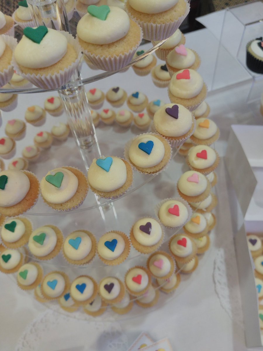 LMcakemaker's tweet photo. Rainbow mini cupcakes at @HiltonSwindon #weddingcake #weddingfavours #cupcakes https://t.co/fa3t1kz7uI