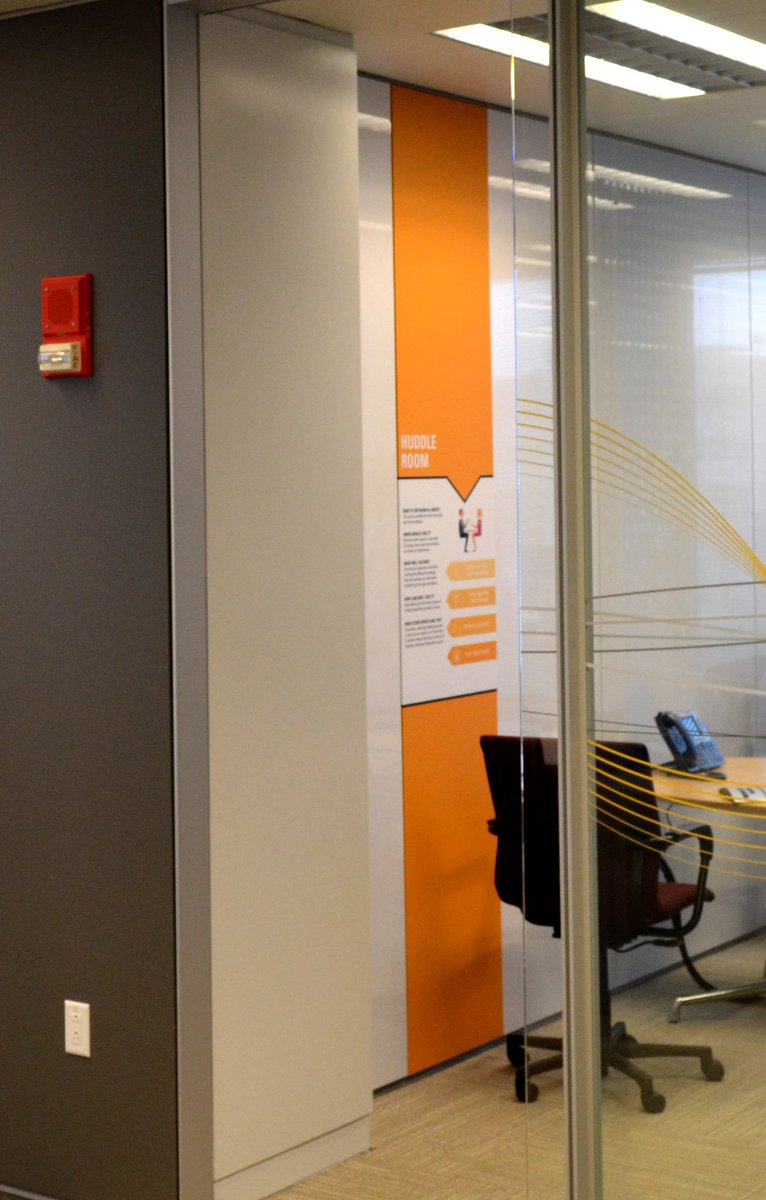 zendavor's tweet image. Room markings can be informative and stylish! #InteriorGraphics #WallGraphics #InformationalSigns