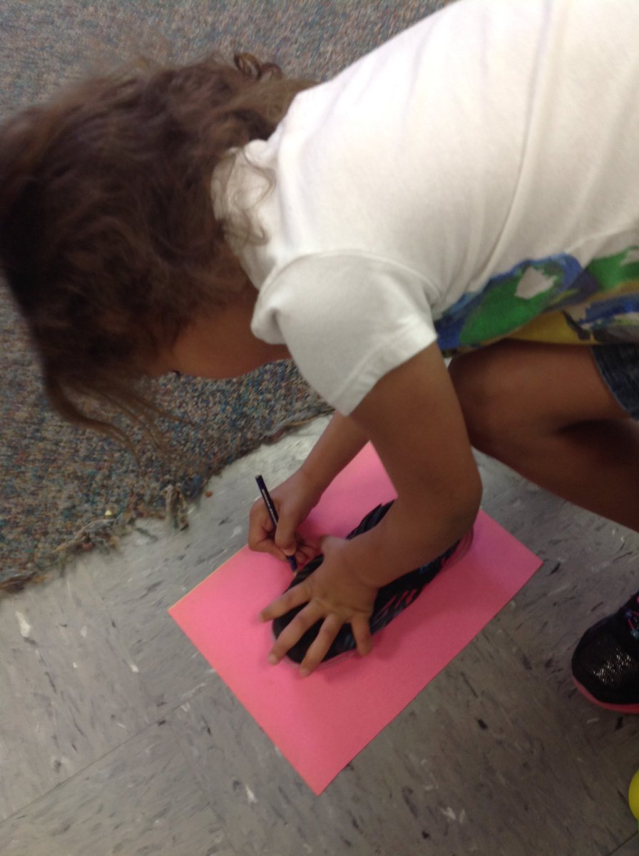 EYR made their own footprints to help them measure. How long is the carpet? <a href="/belleriverbucs/">Belle River PS</a>