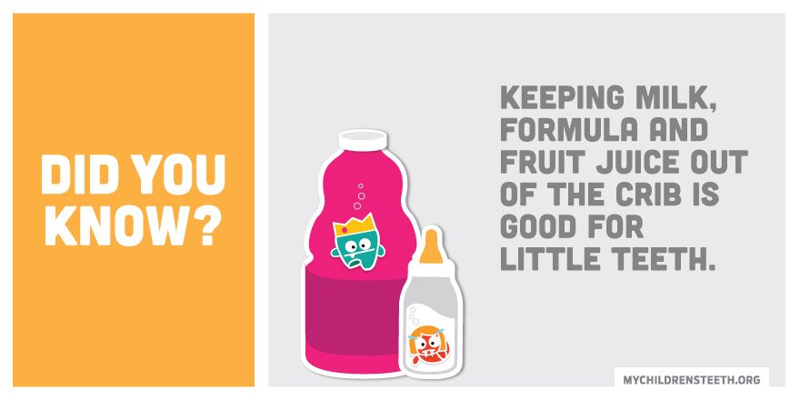 brush2min2x's tweet photo. #ToothyTip from @AmerAcadPedDent: If you put your baby to sleep with a bottle, use nothing but water. https://t.co/6Lsxt0fnd2