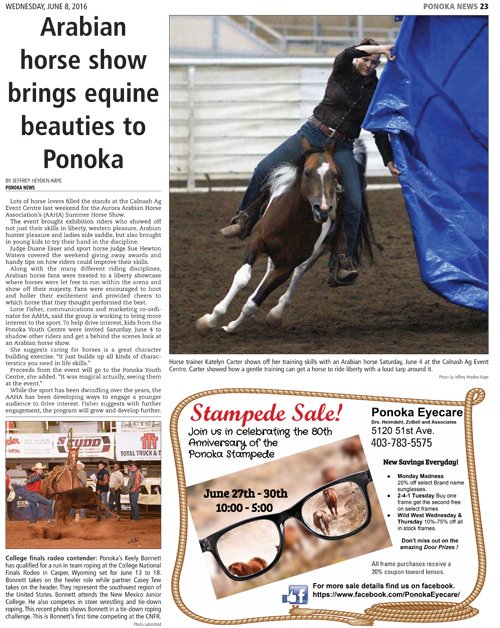 AuroraArabian's tweet photo. CHECK OUT THE PONOKA NEWS eEDITION: Arabian horse show brings equine beauties to Ponoka at https://t.co/vS2KkL7zhn https://t.co/LNcn464B6v