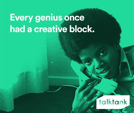 TalkTank1's tweet image. Call TalkTank June 10th at 09.00 GMT+1. #TalkTank #creativeblock #creativecall