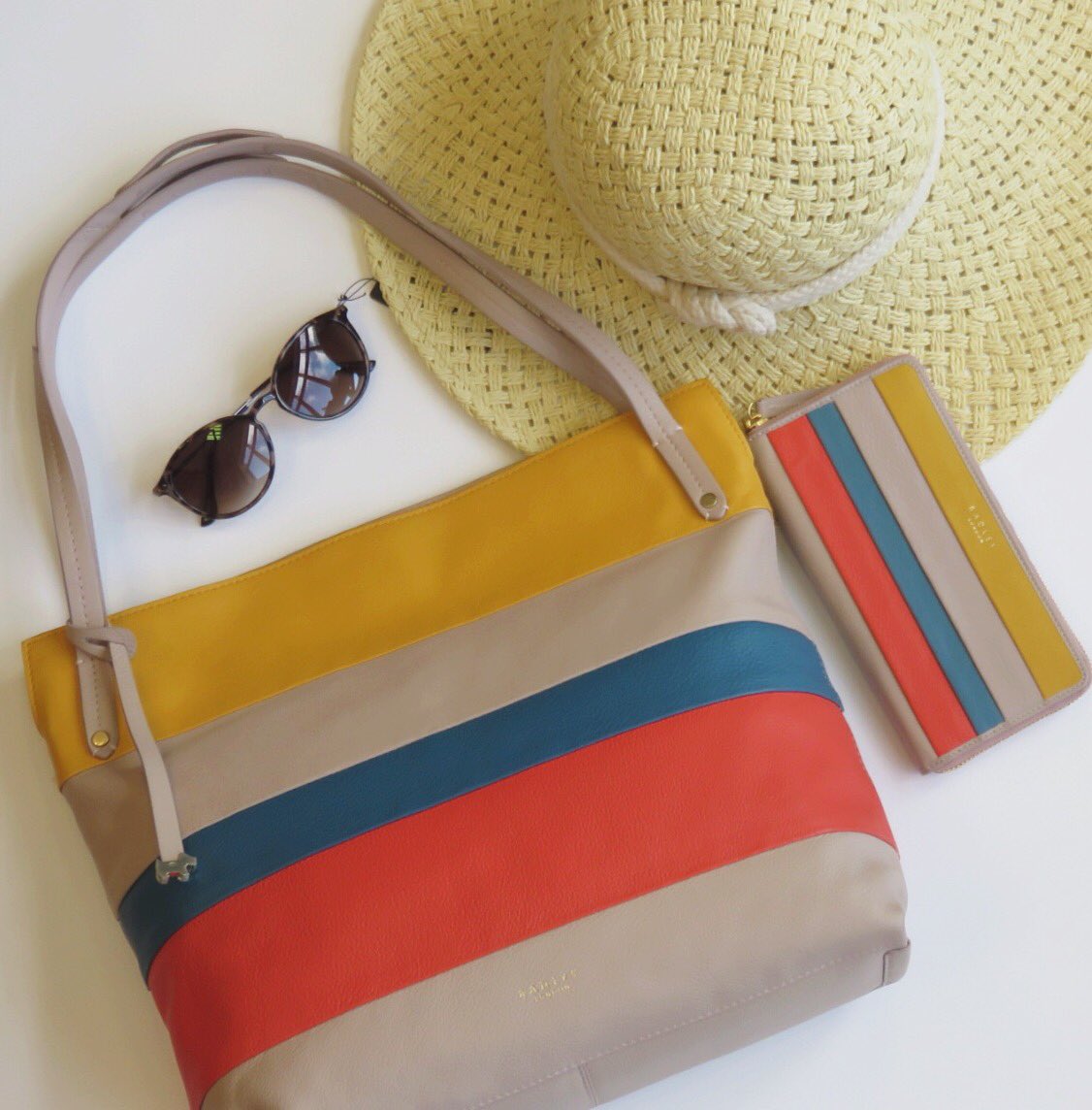 Gorgeous Radley Willow Stripe tote bag and purse, sunglasses from Bloc and hat from Barbour. All ready for summer!
