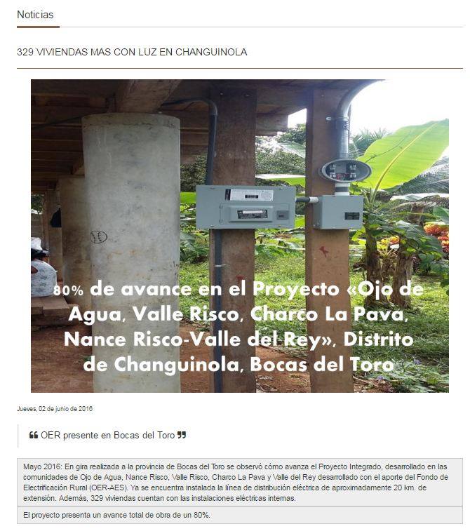 329 VIVIENDAS MAS CON LUZ EN CHANGUINOLA 

oer.gob.pa/Noticias/329-V…