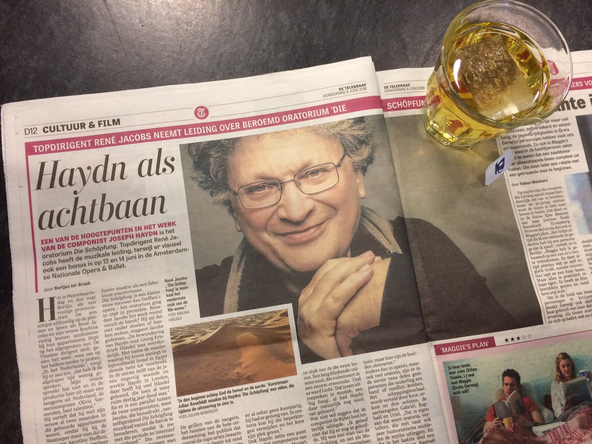 hollandfestival's tweet photo. “Wat we hebben is een achtbaan van verrassende muziek. Geen moment verveel je je.” @telegraaf over Die Schöpfung https://t.co/xoVQR91l2p