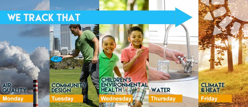 CDC_EPHTracking's tweet photo. We are gearing up for #CDCTracking Week.  Follow &amp; use #WeTrackThat to join the convo https://t.co/w2PBtF0h3a https://t.co/WK6yfc1AOp