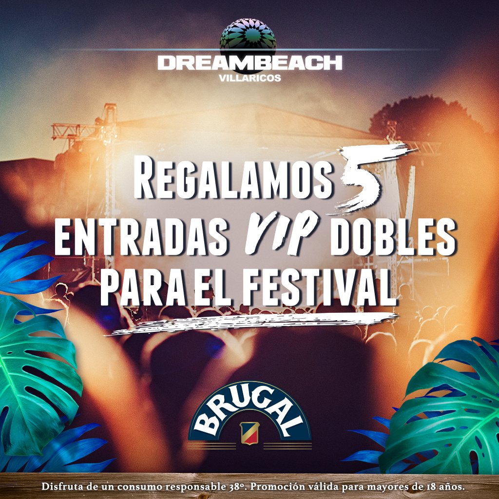 ¡GANA UNA ENTRADA VIP DOBLE!
Síguenos +Menciona con #Brugalfest al amigo con el que te irías al <a href="/DreambeachFest/">Dreambeach Festival</a> +RT