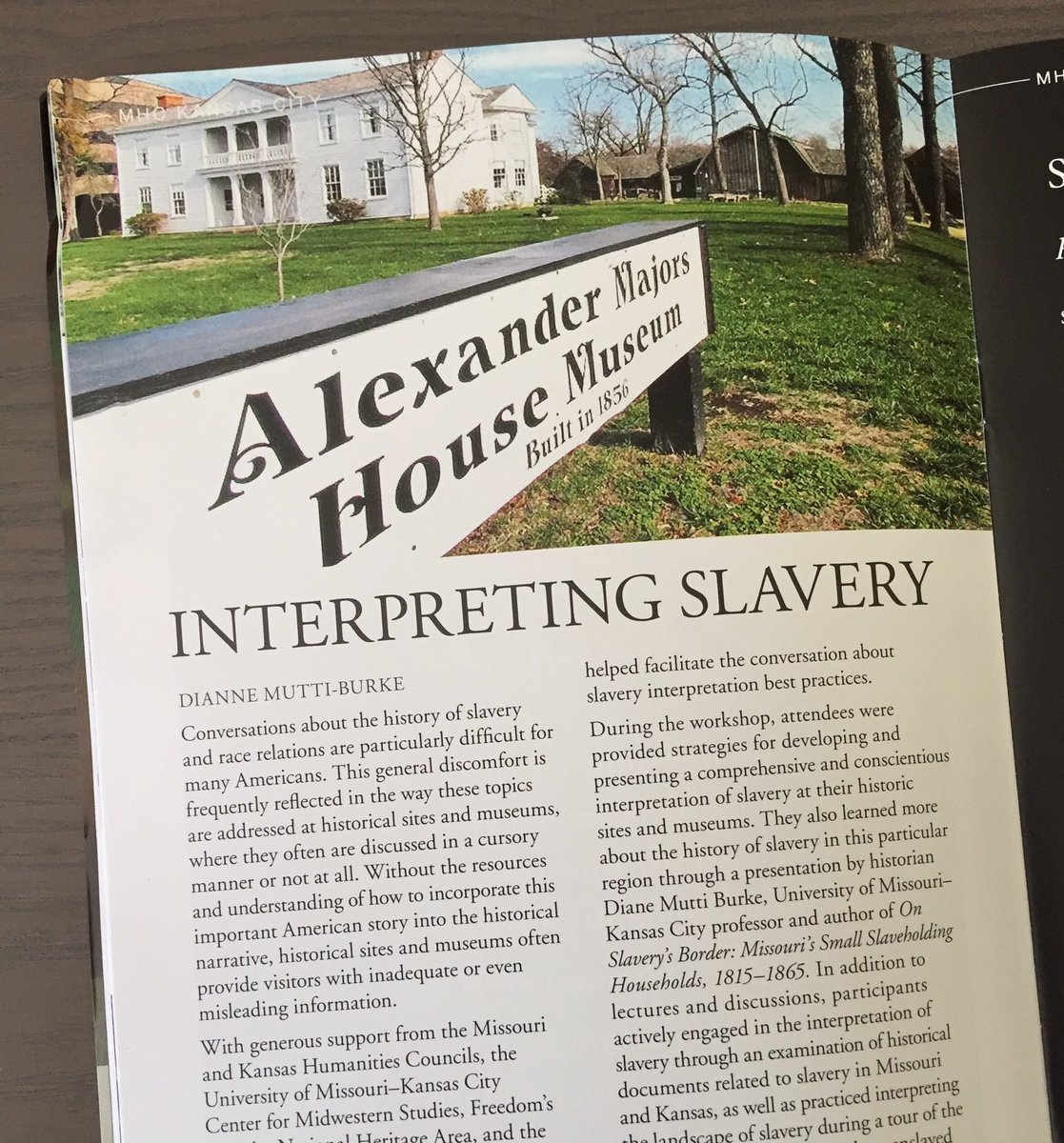 MidwestStudies's tweet photo. Loving the new @MoHumanities program! Be sure to check out the piece on the @FFNHA Interpreting Slavery workshop https://t.co/AUFK9FKPpF