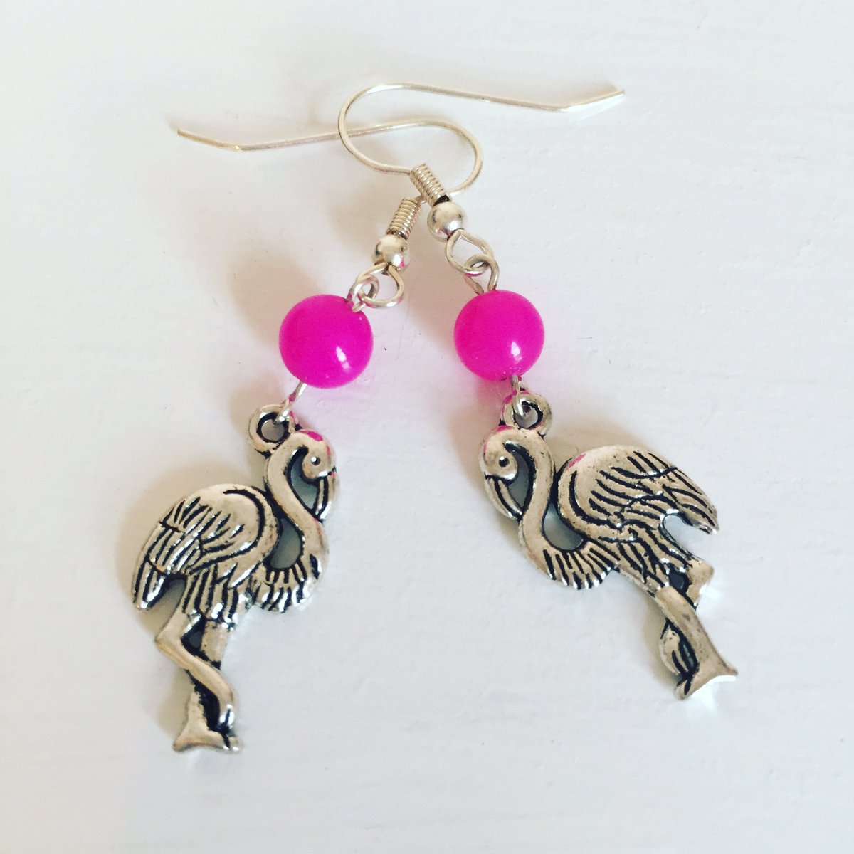 bespoke_beads's tweet photo. Candy Jade Flamingo earrings just £3.50 in our Etsy store. https://t.co/0gUz7Cpjm1 #handmade #etsy #fun https://t.co/mwbA2VTayK