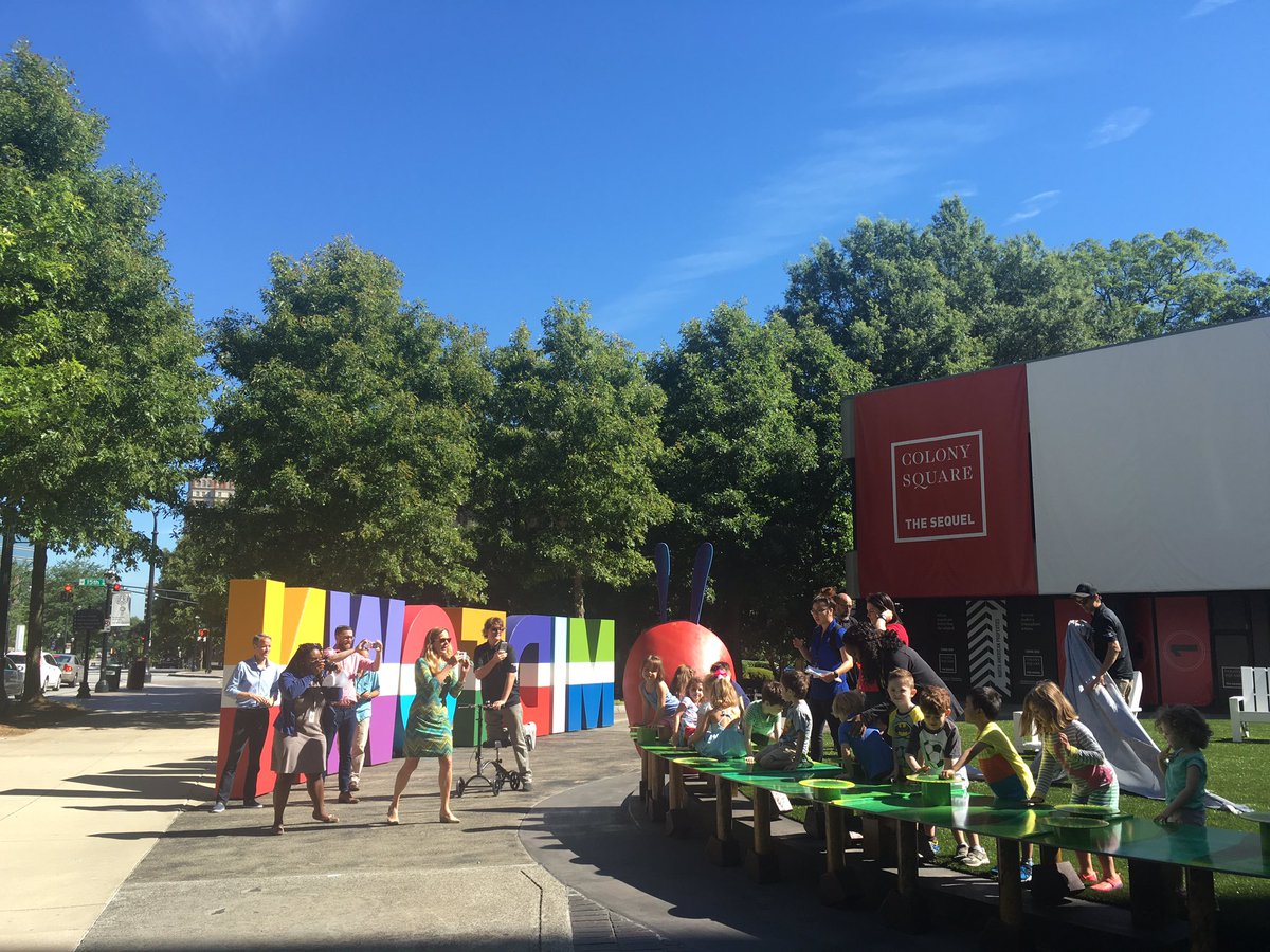 kayjay818's tweet photo. #TheVeryHungryCaterpillar came to life at @ColonySquareATL today! #ReimagineCS #IAmMidtown https://t.co/uWksTZkYET