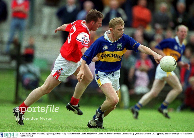 sportsfile's tweet photo. #OnThisDay in 2001, Louth beat Tipperary by 2 points in the first ever football back door game played! #History https://t.co/f1MwGHm3tK