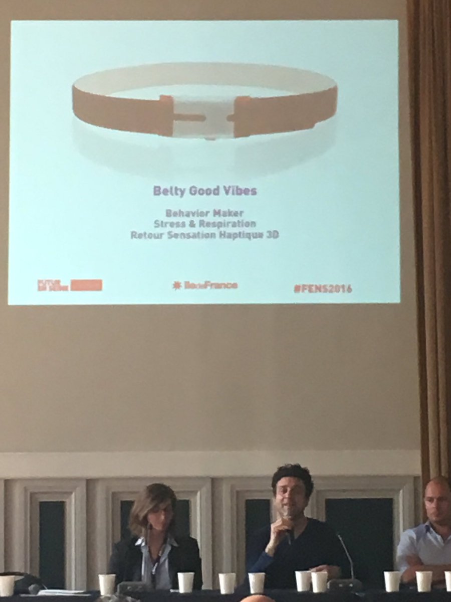 ITEMSint's tweet photo. Intervention de @BertrandDuplat @emiota sur #Belty la ceinture du futur @Cap_Digital #vetementsconnectés#fens2016 https://t.co/5LkpuPxsmd