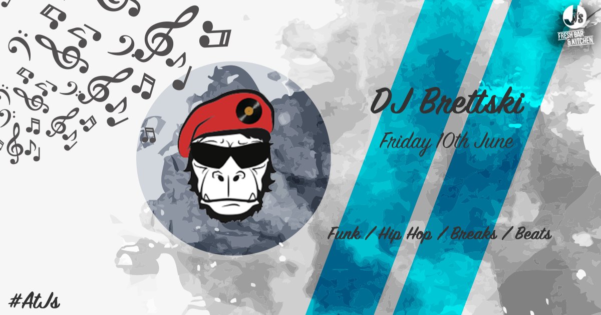 JsFreshKitchen's tweet photo. Follow up your dinner #AtJs with DJ Brettski and his eclectic fusion of funk, hip hop, breaks and beats! 🎶 #Nairobi https://t.co/JuBDwC9HN0