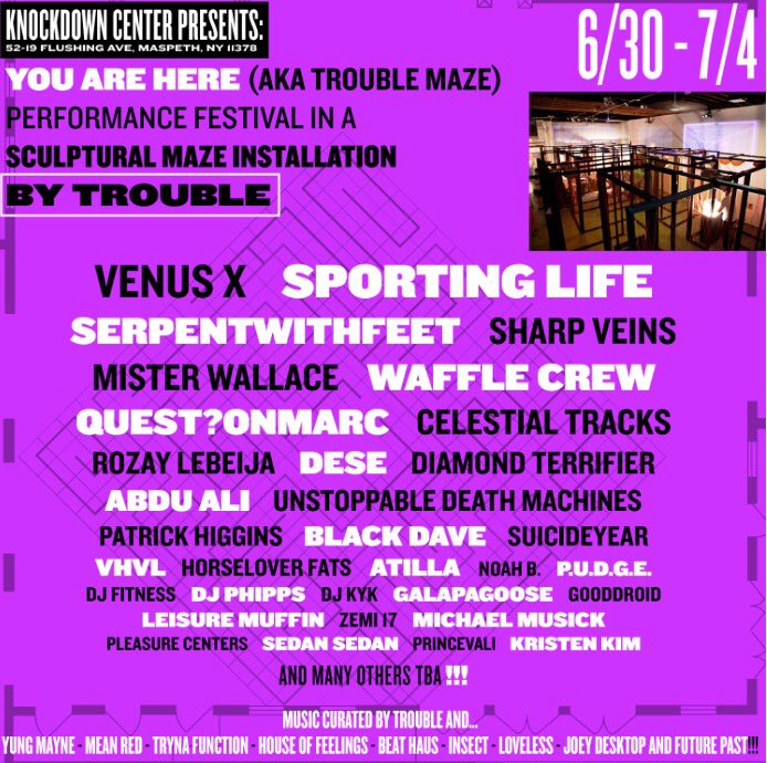 hausofeels's tweet photo. super excited to be a part of #troublemaze at @knockdowncenter on 7/2!! https://t.co/9YyHHaEXUK https://t.co/9ZgJf96K1W