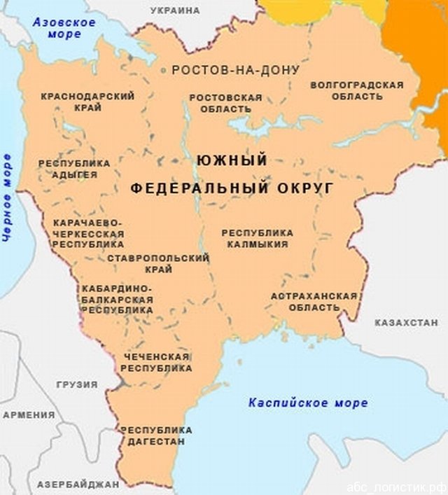 Субъекты юга россии на карте. Карта субъектов Южного федерального округа. Южный федеральный округ РФ состав. Южный федеральный округ на карте России с городами. Карта Южного федеративного округа России.