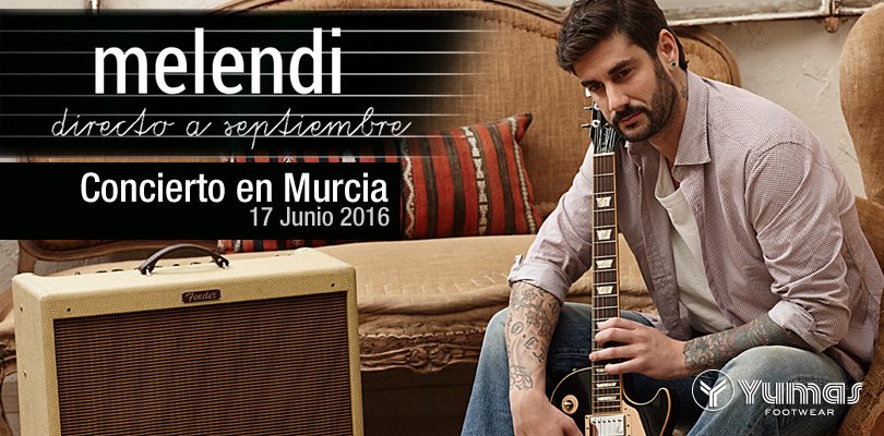 YumasCalzado's tweet photo. Últimas horas de #sorteo para el concierto de @MelendiOficial en #Murcia
👍 Follow
⤵ RT
📝 https://t.co/ZVNHVgfRUF https://t.co/ga0MK76xlg