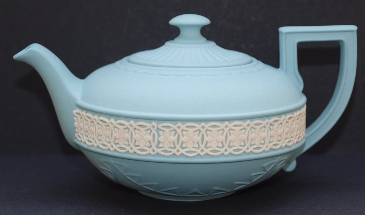 Wedgwood Turquoise Jasperware Miniature Egyptian Teapot ebay.co.uk/itm/Wedgwood-T… #wedgwood