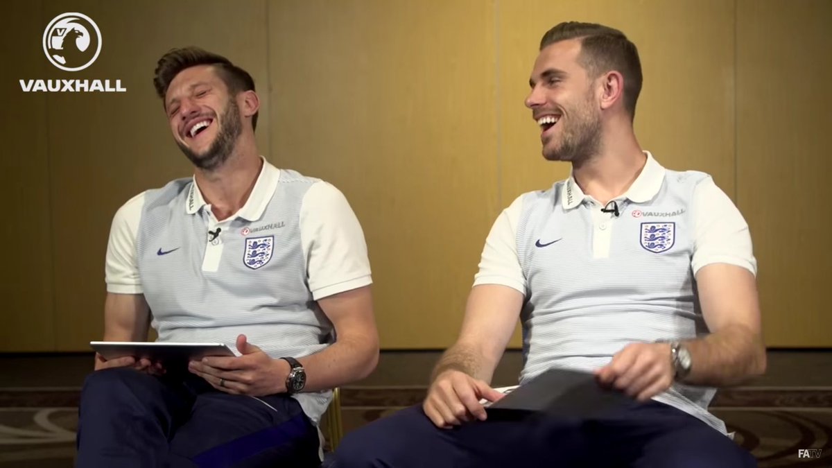 LFC's tweet photo. 🎥 Watch Adam Lallana &amp; @JHenderson take the friendship test: https://t.co/uU3YTk3WYQ 😂 https://t.co/8CVcYSUaCH