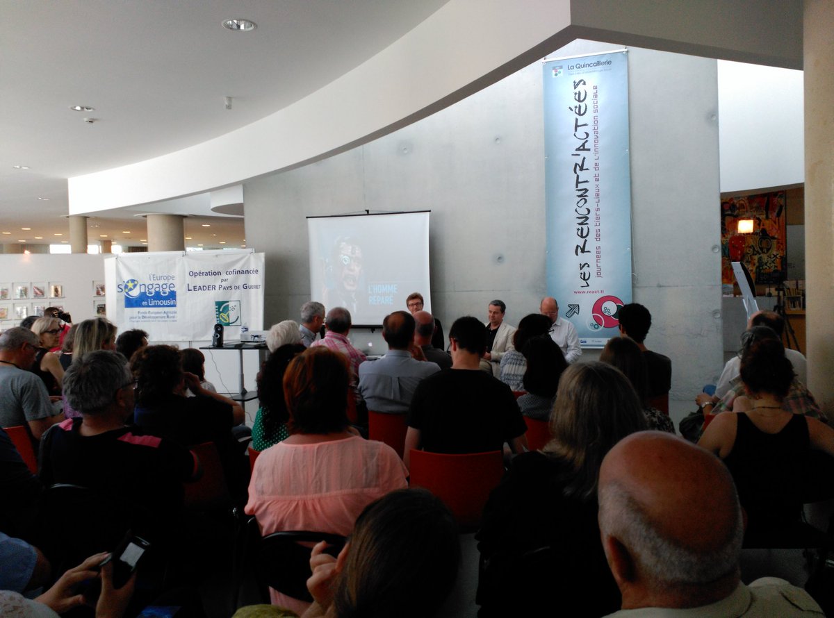 Steph_Faure's tweet photo. Conf Homme réparé #Rencontr'actees#Guéret:"Quelle humanité voulons-nous pour demain?" @ericcorreia @LaQuincailleNum https://t.co/rg5v0Br3uO
