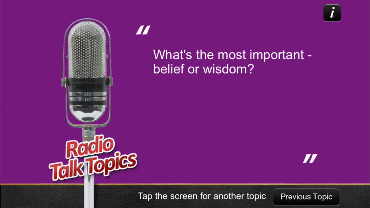 RadioTalkTopics's tweet image. For 100s of topics to get your audience texting, tweeting and calling, buy our iPhone app Radio Talk Topics #radio