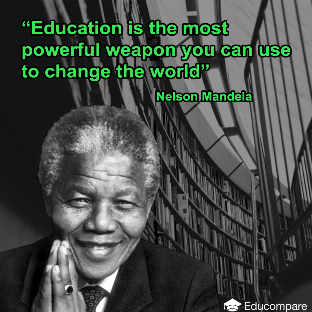 educompare's tweet photo. #Education is powerful, never stop learning. #NelsonMandela #Motivation #Growth https://t.co/twlTfT1TNb